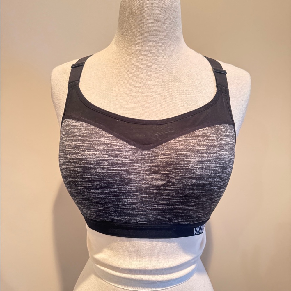 Victoria secret Women's Black and Gray Sports Bra 34 D